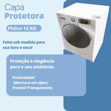 Imagem de Capa para lava e seca philco 12kg pls12ab transparente