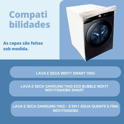 Imagem de Capa para lava e seca samsung 11kg wd11t transparente