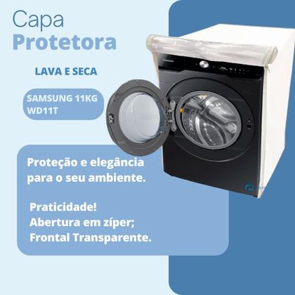 Imagem de Capa para lava e seca samsung 11kg wd11t transparente