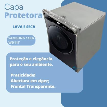 Imagem de Capa para lava e seca samsung 11kg wd11t transparente