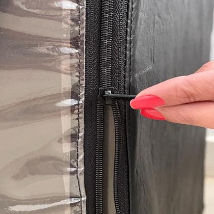 Imagem de Capa Para Lava E Seca Samsung 11kg WD11T Ziper Transparente Preta