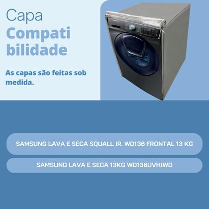 Imagem de Capa para lava e seca samsung 13kg wd136uvh transparente