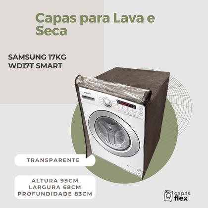 Imagem de Capa para lava e seca samsung 17kg wd17t smart transparente flex