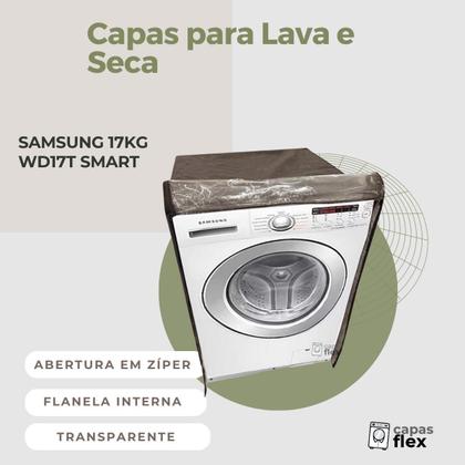 Imagem de Capa para lava e seca samsung 17kg wd17t smart transparente flex