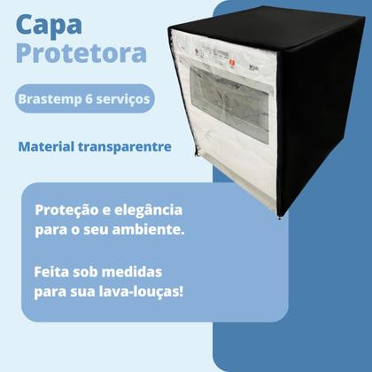 Imagem de Capa para lava louças brastemp 6 e 8 serviços transparente