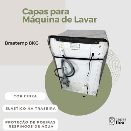 Imagem de Capa para lavadora brastemp 8kg impermeável flex
