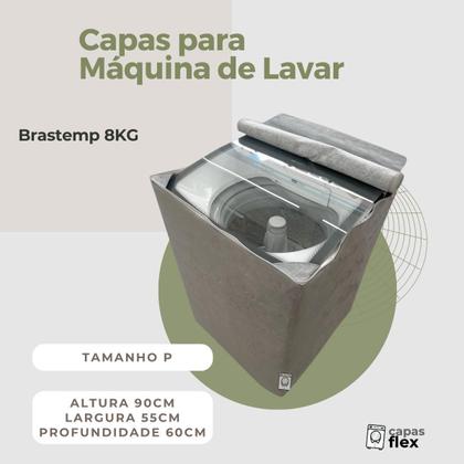Imagem de Capa para lavadora brastemp 8kg impermeável flex