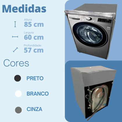 Imagem de Capa para lavadora de roupas lg 11kg vc5 smart transparente