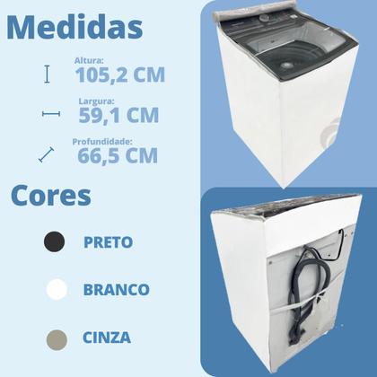 Imagem de Capa para lavadora electrolux 14,5kg efficient lep15 transparente