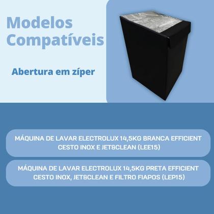 Imagem de Capa para lavadora electrolux 14,5kg efficient lep15 transparente