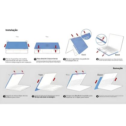 Imagem de Capa Para Macbook Air 13 2018 2020 Intel A1932 A2179 A2337 Acessórios Para Laptop M1 M2