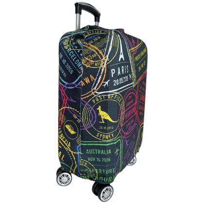 Imagem de Capa Para Mala Selo Travel Bagagem Protetora Viagem Colorida