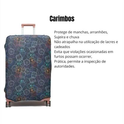Imagem de Capa Para Mala Tamanho Grande Protetora Anti-risco Temática