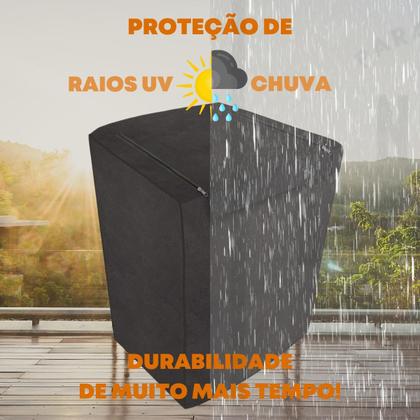 Imagem de Capa para máquina de lavar Brastemp Consul Electrolux 7 8 9 10 11 12 13 14 15 16 17 Kg com zíper