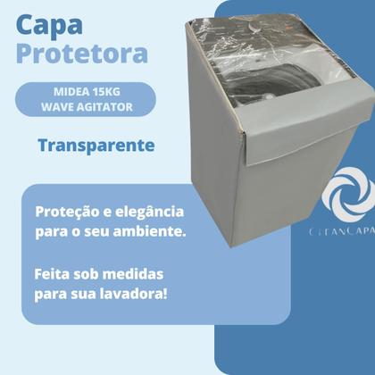 Imagem de Capa para máquina de lavar midea 15kg wave agitator transparente