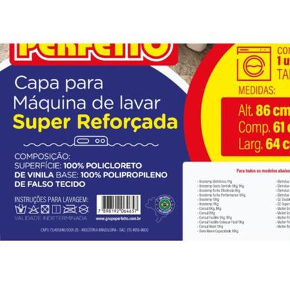 Imagem de Capa Para Maquina De Lavar Perfetto Reforcada M 0465
