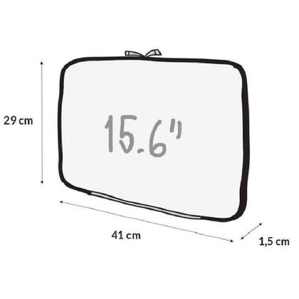 Imagem de Capa para Notebook 15.6 Polegadas em Neoprene e Ziper - Preto