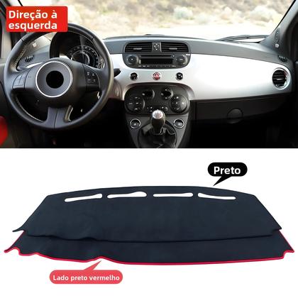 Imagem de Capa Para Painel Do Fiat 500 500C 500e 2007-2024 Acessórios Antiderrapantes Para Painel De