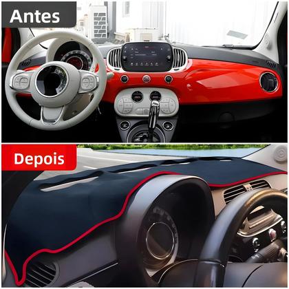 Imagem de Capa Para Painel Do Fiat 500 500C 500e 2007-2024 Acessórios Antiderrapantes Para Painel De