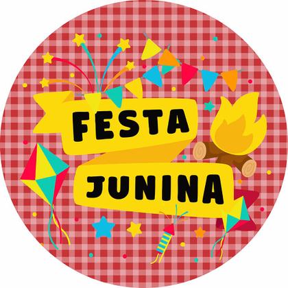 Imagem de Capa para Painel Redondo Festa Junina São João Tecido Sublimado Veste Fácil 1,50mx1,50m Festa Aniversário
