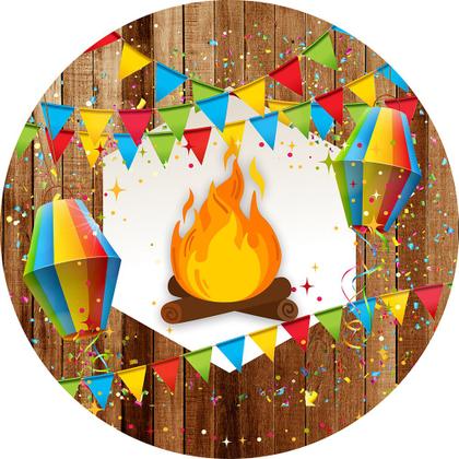 Imagem de Capa para Painel Redondo Festa Junina São João Tecido Sublimado Veste Fácil 1,50mx1,50m Festa Aniversário