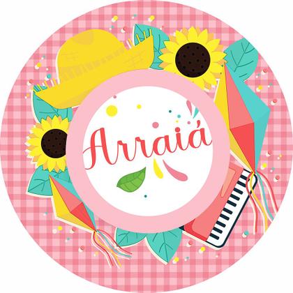 Imagem de Capa para Painel Redondo Festa Junina São João Tecido Sublimado Veste Fácil 1,50mx1,50m Festa Aniversário