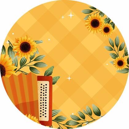 Imagem de Capa para Painel Redondo Festa Junina São João Tecido Sublimado Veste Fácil 1,50mx1,50m Festa Aniversário