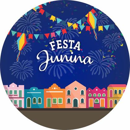 Imagem de Capa para Painel Redondo Festa Junina São João Tecido Sublimado Veste Fácil 1,50mx1,50m Festa Aniversário