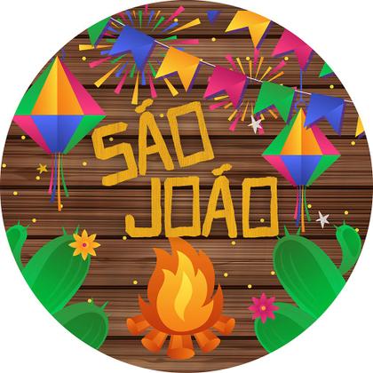 Imagem de Capa para Painel Redondo Festa Junina São João Tecido Sublimado Veste Fácil 1,50mx1,50m Festa Aniversário