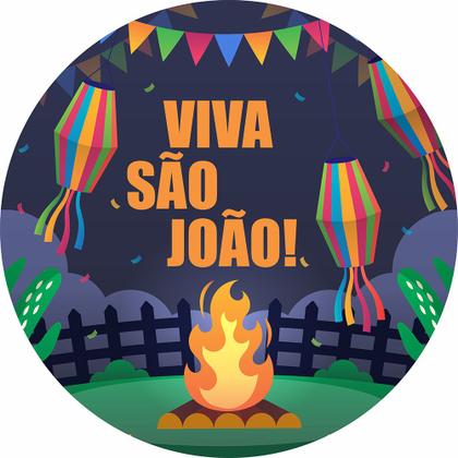 Imagem de Capa para Painel Redondo Festa Junina São João Tecido Sublimado Veste Fácil 1,50mx1,50m Festa Aniversário