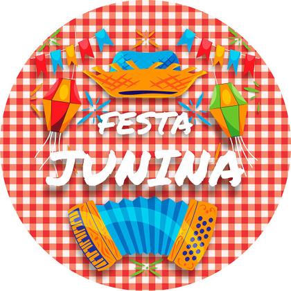 Imagem de Capa para Painel Redondo Festa Junina São João Tecido Sublimado Veste Fácil 1,50mx1,50m Festa Aniversário