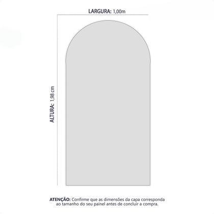 Imagem de Capa Para Painel Romano Modelo Ripado e Liso em Tecido Helanca Premium com Elástico Veste Fácil