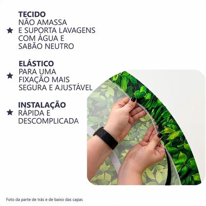 Imagem de Capa Para Painel Romano Modelo Ripado e Liso em Tecido Helanca Premium com Elástico Veste Fácil