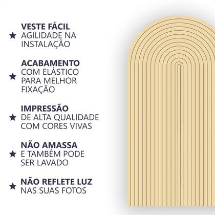 Imagem de Capa Para Painel Romano Modelo Ripado e Liso em Tecido Helanca Premium com Elástico Veste Fácil