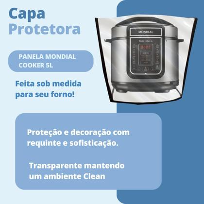 Imagem de Capa para panela de pressão elétrica mondial cooker 5l cristal