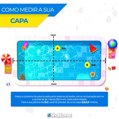 Imagem de Capa Para Piscina 310 Micras Proteção 10,5x3 Segurança + Kit instalação