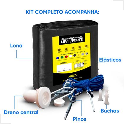 Imagem de Capa Para Piscina Completa Proteção 4x7 Várias Cores