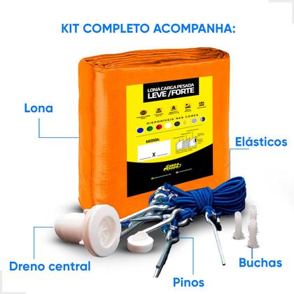 Imagem de Capa Para Piscina Completa Proteção 4x8 Várias Cores