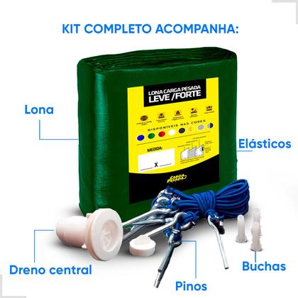 Imagem de Capa Para Piscina Completa Proteção 5x10 Várias Cores
