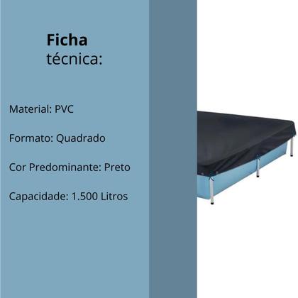 Imagem de Capa Para Piscina Estrutural Infantil 1500L Retangular Mor