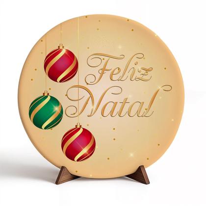Imagem de Capa Para Porta ou Painel de Mesa Decoração De Natal Papai Noel Painel Em Tecido Com Elástico