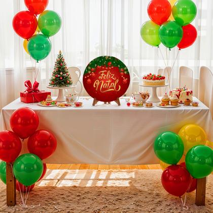 Imagem de Capa Para Porta ou Painel de Mesa Decoração De Natal Papai Noel Painel Em Tecido Com Elástico