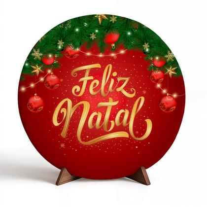 Imagem de Capa Para Porta ou Painel de Mesa Decoração De Natal Papai Noel Painel Em Tecido Com Elástico