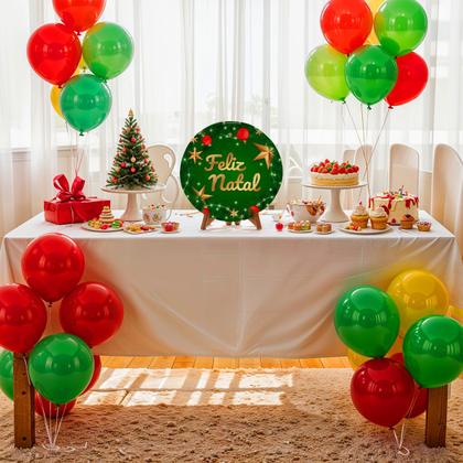 Imagem de Capa Para Porta ou Painel de Mesa Decoração De Natal Papai Noel Painel Em Tecido Com Elástico