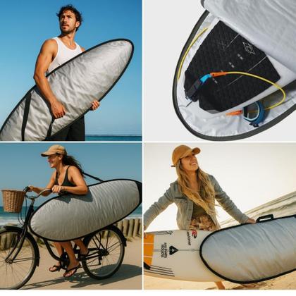 Imagem de Capa para Prancha de Surf Shortboard 668 Refletiva Acolchoada Proteção Solar e Impactos