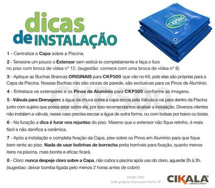 Imagem de Capa para Proteção de Piscina CKP500 7x4 M Proteção Contra Folhagens e Sujeiras em Alta Resistência + Kit Fixação