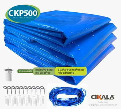Imagem de Capa para Proteção de Piscina CKP500 7x4 M Proteção Contra Folhagens e Sujeiras em Alta Resistência + Kit Fixação