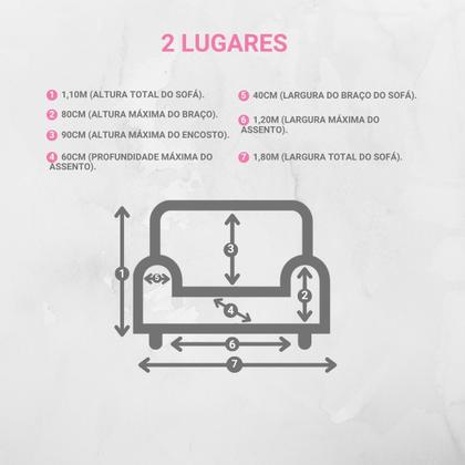 Imagem de Capa para Sofa 2 Lugares Malha Gel Resistente Carolina Gold