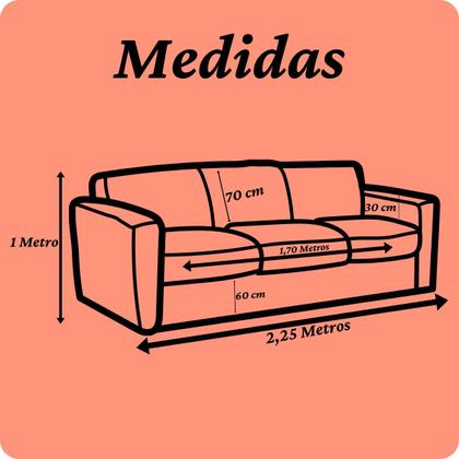Imagem de Capa Para Sofá De 3 Lugares Avulsa Elasticada Varias Cores Sala