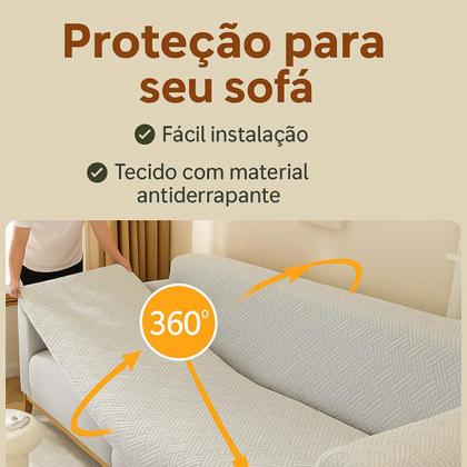 Imagem de Capa Para Sofá Estampada 1 2 3 e 4 Lugares Antiderrapante À Prova De Poeira Lavável